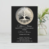 Moonlight Remembered | Baum des Lebens Einladung (Stehend Vorderseite)