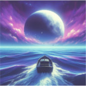 Moonlight Ride Aufkleber (Vorderseite)