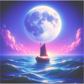 Moonlight Ride Aufkleber (Vorderseite)