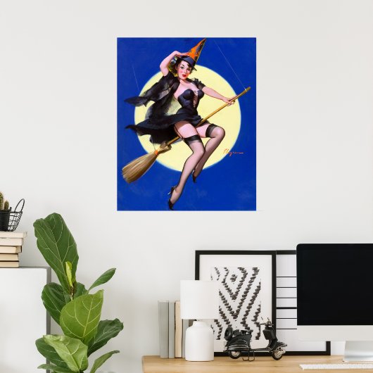 Moonlight Ride Button Up Poster (Heimbüro)