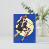 Moonlight Ride Button Up Postkarte (Stehend Vorderseite)