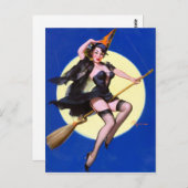 Moonlight Ride Button Up Postkarte (Vorne/Hinten)