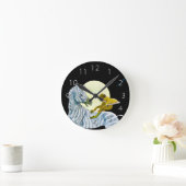 Moonlight Ride Runde Wanduhr (Zuhause)