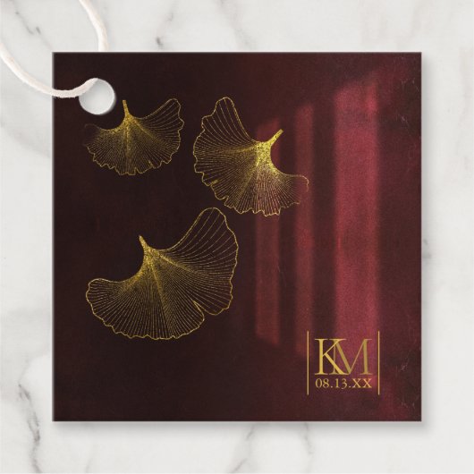 Moonlight Romance Danke Burgund ID881 Geschenkanhänger (Vorderseite)