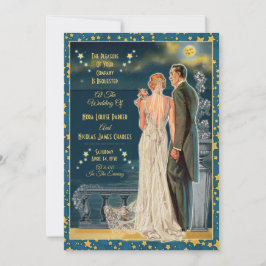 Moonlight Romance Hochzeit Einladungen - Redhead