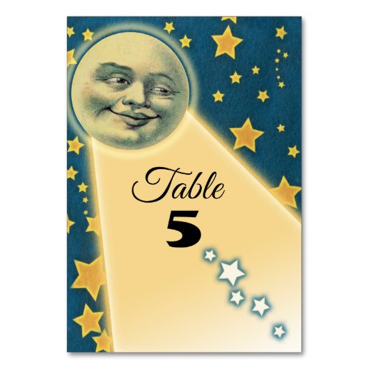 Moonlight Romance Hochzeiten Tischnummern (Rückseite)