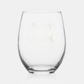 Moonlight Romance Initials Gold ID881 Weinglas Ohne Stiel (Rückseite)