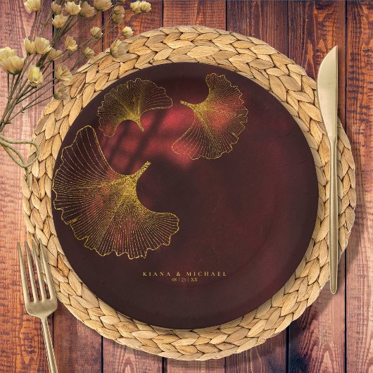 Moonlight Romance Wedding2 Burgundy ID881 Pappteller