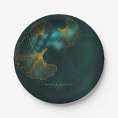 Moonlight Romance Wedding2 Emerald Green ID881 Pappteller (Vorderseite)