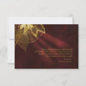 Moonlight Romance Wedding Burgundy ID881 Dankeskarte (Rückseite)