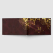 Moonlight Romance Wedding Burgundy ID881 Gästebuch (Voll)