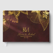 Moonlight Romance Wedding Burgundy ID881 Gästebuch (Vorderseite)