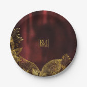 Moonlight Romance Wedding Burgundy ID881 Pappteller (Vorderseite)