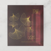 Moonlight Romance Wedding Burgundy ID881 Platzkarte (Außenseite Aufgefaltet)