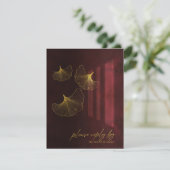 Moonlight Romance Wedding Burgundy ID881 RSVP Karte (Stehend Vorderseite)