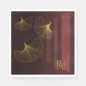 Moonlight Romance Wedding Burgundy ID881 Serviette (Vorderseite)