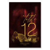 Moonlight Romance Wedding Burgundy ID881 Tischnummer (Rückseite)