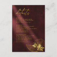 Moonlight Romance Wedding Details Burgundy ID881