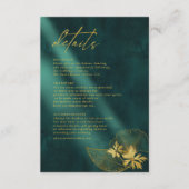 Moonlight Romance Wedding Details Smarald Gr ID881 Begleitkarte (Vorderseite)
