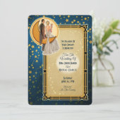 Moonlight Romance Wedding Einladung - Blonde (Stehend Vorderseite)