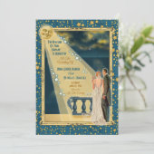 Moonlight Romance Wedding Einladungen 2 - Redhead (Stehend Vorderseite)