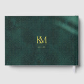 Moonlight Romance Wedding Emerald Gold ID881 Gästebuch (Rückseite)