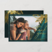 Moonlight Romance Wedding Emerald Green ID881 Dankeskarte (Vorne/Hinten)