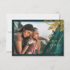 Moonlight Romance Wedding Emerald Green ID881 Dankeskarte