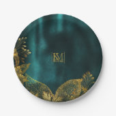 Moonlight Romance Wedding Emerald Green ID881 Pappteller (Vorderseite)