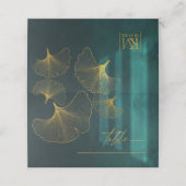 Moonlight Romance Wedding Emerald Green ID881 Platzkarte (Außenseite Aufgefaltet)