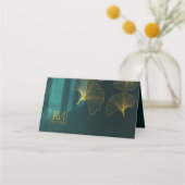 Moonlight Romance Wedding Emerald Green ID881 Platzkarte (Rückseite)