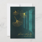 Moonlight Romance Wedding Emerald Green ID881 RSVP Karte (Vorderseite)