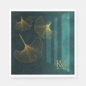 Moonlight Romance Wedding Emerald Green ID881 Serviette (Vorderseite)