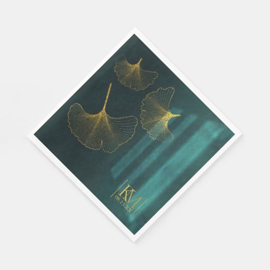 Moonlight Romance Wedding Emerald Green ID881 Serviette (Ecke)
