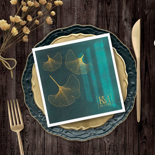 Moonlight Romance Wedding Emerald Green ID881 Serviette