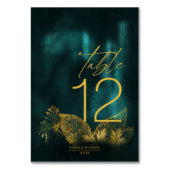 Moonlight Romance Wedding Emerald Green ID881 Tischnummer (Rückseite)