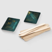 Moonlight Romance Wedding Program Emerald Gr ID881 Fächer (Non-assembled)