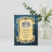 Moonlight Romance Wedding RSVP Einladung (Stehend Vorderseite)