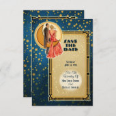Moonlight Romance Wedding Save The Date - Blonde Einladung (Vorne/Hinten)