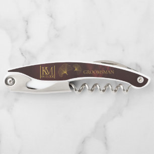 Moonlight Romance Wedding Trauzeuge Burgundy ID881 Kellnermesser