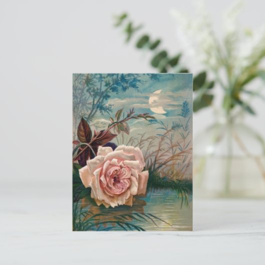 Moonlight-Rose Postkarte (Stehend Vorderseite)