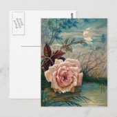 Moonlight-Rose Postkarte (Vorne/Hinten)