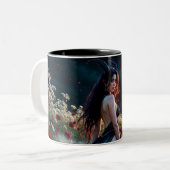 Moonlight Roses Zweifarbige Tasse (Vorderseite Links)