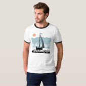 Moonlight Sailing Mens Ringer T - Shirt (Vorne ganz)