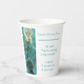 Moonlight Scheidung Party Grün Pappbecher (Vorderseite)