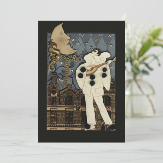 Moonlight Serenade Einladung (Stehend Vorderseite)