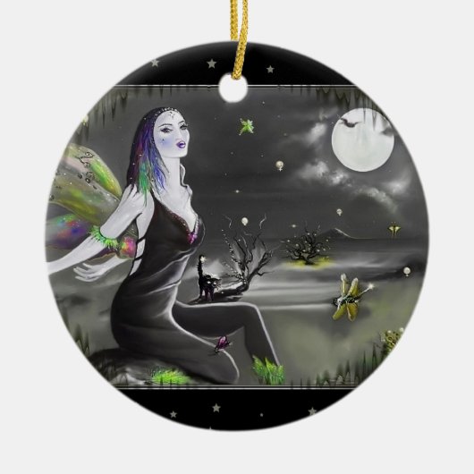 Moonlight Singer Fairy Keramikornament (Vorne)