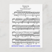 Moonlight-Sonata-Ludwig-Beethoven Postkarte (Vorderseite)