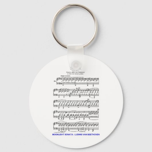 Moonlight-Sonata-Ludwig-Beethoven Schlüsselanhänger (Vorderseite)