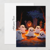 Moonlight Spooky Ghost Tales Feiertagskarte (Vorne/Hinten)